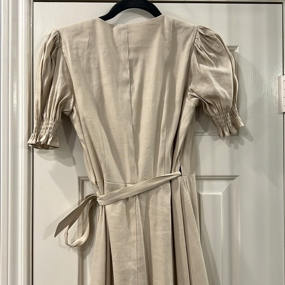 ANTONIO MELANI CREAM WRAP DRESS - Picture 8 of 8